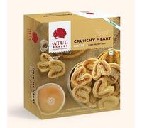 Generic Atul Bakery Crunchy Heart Khari Biscuits (200 Gram) - Heart Shaped - Crisp and Delicious - Highly Nutritive - No Added Preservatives - Tasty and Healthy (Pack of 1)