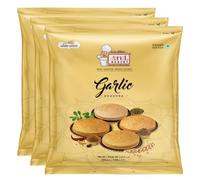 Generic Atul Bakery Khakhra Various Flavours (200 Gram) - Crispy Delicious Bite - Traditional Gujarati Khakhra - Enjoy At Tea Time - Easy to Carry Anywhere (Pack of 3, Khakhra Garlic)