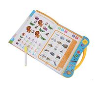Generic Audible Electronic Spanish English Learning Book for Kids, Interactive Cognitive Study Toys for Ages 3 and Up, Yellow Plastic Material (Yellow)