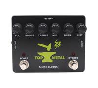 Generic Audio Processor Guitar Pedal High Gain Distortion Effects Box With High Mid Bass Control Two Footswitch Metal 9V DC suitable for stage practice home rehearsal
