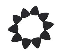 Generic Authentic Sound Wool Felt Picks 3mm Thickness 10Pcs for Guitar Ukulele Black White Grey for Guitar Players (Black)