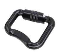 Generic Auto Locking, Lightweight Yet Powerful Climbing Rock Climbing Heavy Duty 20KN Aluminum Alloy D Shaped with Anti Slip Design for Versatile Outdoor Companion, Easy One Hand (Black)