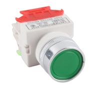 Generic Auto Reset Green Flat Head Momentary Switch 22mm Long Lifespan for Electromagnetic Starter Contactor Relay