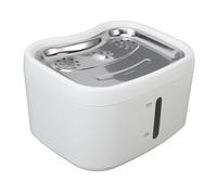 Generic Automatic Cat Water Dispenser with Dual Water Design for Cats Indoor Use Stainless Steel 2.5L
