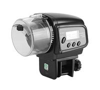 Generic Automatic Fish Feeder Timer, Digital LCD Dispenser with Adjustable Outlet, Convenient for Home Aquariums, Mini Size, Black Color, 4.3 * 4.3 * 2.8inch