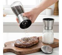 Generic Automatic Pepper Mill in Silver Stainless Steel for Salt and Pepper and Spices