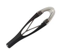 Generic Automatic Retractable Eyebrow Tweezers Slanted Eyebrow Hair Removal Clip Stainless Steel Eyebrow Trimmer Tool, Black