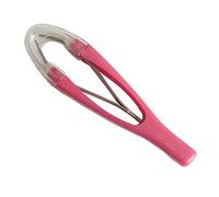 Generic Automatic Retractable Eyebrow Tweezers Slanted Eyebrow Hair Removal Clip Stainless Steel Eyebrow Trimmer Tool, Pink