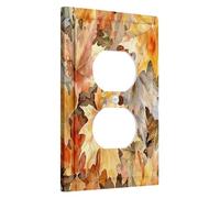 Generic Autumn Leaves Light Switch Cover Plate,Multicolor Fall Single Toggle Wall Plates, Seasonal Home Decor, Standard Size Thermoplastic Plate Cover Single Toggle, 015DP06AA240607D0314A