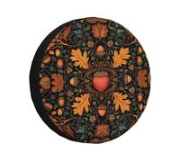 Generic Autumn Pumpkin Flower Spare Tire Cover, Weatherproof UV Resistant Universal Wheel Protector for SUV RV Truck Trailer Camper, Vintage Fall Wheel Tire Cover 14 Inch