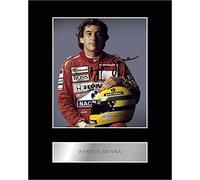 Generic Ayrton Senna Pre Printed Signature Signed Mounted Photo Display #11 Printed Autograph Picture