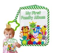 Generic Baby Album Photo Book, Animal Pattern Soft Photo Cloth Book with Star Hook - Soft Cloth Cover, Family Baby Photo Albums for Kids, Holds 17 Photos