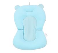 Generic Baby Bath Cushion, Floating Safe Foldable Adjustable with 3 Snap Safety Belts and 3 Layer Fabric, for Newborn Infants 0-12 Months (Blue Bear)