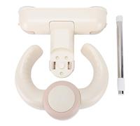 Generic Baby Bath Stand, No Drill Wall Mounted Compact Foldable Adjustable Space Saving Bathing Shower Stand with Stable Suction for Home Bathroom Travel Toddlers Infant Shower (Khaki)
