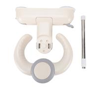 Generic Baby Bath Stand, No Drill Wall Mounted Compact Foldable Adjustable Space Saving Bathing Shower Stand with Stable Suction for Home Bathroom Travel Toddlers Infant Shower (Light Gray)