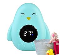 Generic Baby Bath Thermometers | Kids Bath Safety Temperature Meter | Accurate Measurement Kids Cartoon Penguin Shape Temperature Tester for Kids Boys Girls, blue