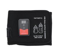 Generic Baby Bottle Warmer Adjustable Temperature LCD Display USB Powered Dual Bottles Insulated Bag for Breastmilk Parents Travel Portable Oxford Fabric