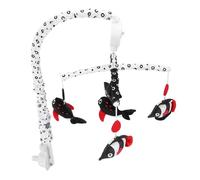 Generic Baby Crib Mobile Toy High Contrast Black Red Soft Plush Engaging Design with Music Box for Infants (Ocean)