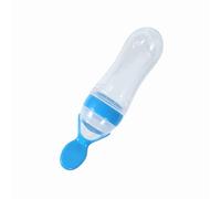 Generic Baby Feeder, Baby Food Spoon Spoon 90mL，with Food Grade Silicone，Four Colors Available for Feeding Cereal, Milk, Porridge and Other Semifluid for Your Babies (Blue)