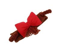 Generic Baby Headband for Girls Newborn Bow Headband Stretchy Hair Band with Adorable Wig Braid for Birthday and Party