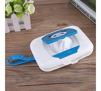 Generic Baby Infant Eco-Friendly Portable Wet Wipes Box Dispenser for Outdoor Travel, PP Material, Hangable on Baby Carriage and Crib, Variety Colors (Blue Panda)