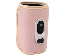 Generic Baby Milk Bottle Warmer Portable 5 Speeds USB Digital Display Heat Keeper for Breastmilk for Travelers, with Safe Materials (Roseate)
