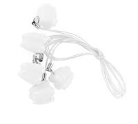 Generic Baby Milk Tooth Storage Box Durable Colorfast Organizer for Kids with Rope Necklace for Baby Teeth Collect 5pcs (White)