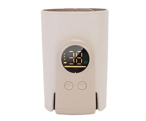 Generic Baby Milk Warmer Rechargeable Water Less Bottle Warmer Portable for Travel and Stroller Use PU Leather 67x128x89mm
