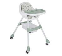 Generic Baby Nourishing The High Chair, Multifunctional Space Saving for Baby Foldable High Chair with Silent Wheels for Household for Toddlers (Green)