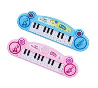 Generic Baby Piano Toy, Interactive Plastic Plastic Piano Toy for Boys (Red Blue Chinese Without Piano Stand)
