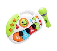 Generic Baby Piano Toy, Multifunctional Drum Design Animal Sound Piano Pink Plastic Toy with Microphone for Outdoor Activities (Chinese)