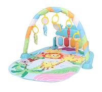 Generic Baby Playmat Soft Sensory Development Gym Mat with Colorful Hanging Rattles for Babies and Toddlers, for Early Education (Green)
