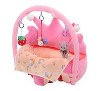 Generic Baby Plush Seat Soft Comfortable Design for Safe Learning to Sit for Toddlers and Infants Velvet Material 1 Unit (Pink)