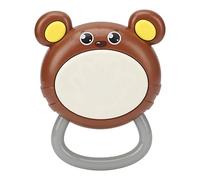 Generic Baby Rammle Toys, Cute Cat Shape Sound Light Rattle Toy Colorful Lights Induction Lighting for Toddlers for Travel (Coffee)