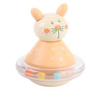 Generic Baby Rattle Cartoon Cat Design Crisp Sound Safe Toy, Infant Grab Shake Rattle for Newborns, Solid Wood
