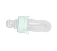 Generic Baby Silicone Fruit Feeder Squeeze Spoon Skin-Proof Baby Teething Pacifier Dust Cover for Outdoor Use (Mint Green)