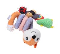 Generic Baby Stroller Hanging Toy Easy Install Detachable Design, Multi Sensory Learning Rattle Infant Plush Toy for On The Go Comfort (Orange)