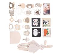 Generic Baby Teething Rattle Set Soft Interactive Toys for Infants, Baby Rattle and Plush Toy for Newborn Development, Portable Chewing Toys for Home or Outdoor Use