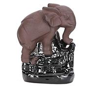 Generic Backflow Incense Burner Holder, Waterfall Incense Burner Ceramic Aromatherapy Elephant Backflow Holder for Home Office Decoration
