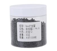 Generic Badminton String Protector Grommets 1500pcs for Racket Frame Protection Nylon 12 Black 6.8x2.1mm