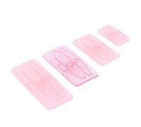 Generic Baking Mold Bowknot-Shaped Mould Cookies Demouldable Kitchen Utensil for Cake Lovers Pink Plastic for Candle and Sugar Paste Artisans