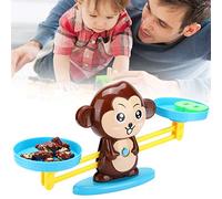 Generic Balance Scale Educational Toy Enlightening Monkey Math Game for Children Eco-Friendly Plastic Brown (New version - English Monkey (brown)