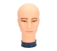 Generic Bald Mannequin Head, Makeup Mannequin Head, Cosmetology, Makeup Doll Head for, Hairstyling Glasses, Blue Base Male