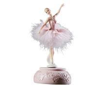 Generic Ballerina Music Box, Skirt Ballerina Rotating Music Box, Dancing Girl Lake with Pink Color, 10 x 10 x 23cm, For Girls