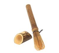 Generic Bamboo Matcha Whisk Set Natural Handmade Brush Tool for Tea Lovers Outdoor Camping Kitchen Accessories 1 X Whisk 1 X Holder