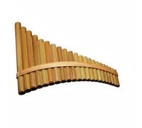 Generic Bamboo Pan Flute 22 Tube Panpipe Woodwind Instrument Ethnic Flute Musical Instrument Upright Blow With Marked Tubes For Learning Suitable for adult, 22-Pipe G-key, Left-hand Bass Long Pipe
