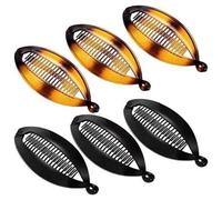 Generic Banana Clips, 2 Pack - Black & Brown Plastic, for Long Hair, Curly or Straight, Unisex, Snap Closure (6 per serving)