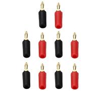 Generic Banana Plug, 5 Sets 2.5mm Banana Plug Brass Gold Plated Soldering Male Speaker Connector Multimeter Kit Multimeter Leads Kit Red and Black