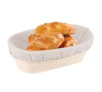 Generic Bannetons Proofing Basket | Sourdough Proving Basket | Oval Rattan Bread Proofing Basket With Liner | Beige