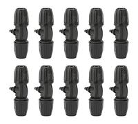 Generic Barbed Lock Tee Reducing Connector 8/11 to 4/7 for Drip Irrigation Ideal for Greenhouses and Gardens 10 Pack